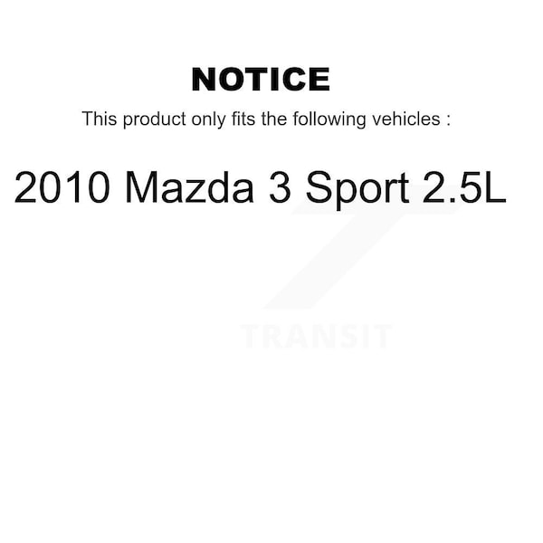 Front Rear Brake Caliper Left Right Driver Passenger Side Kit For 2010 Mazda 3 Sport 2.5L